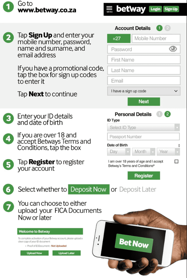 Betway sign up code
